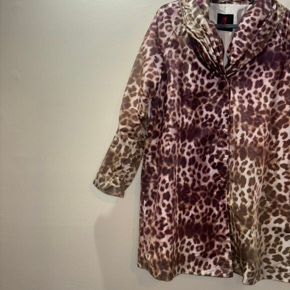 Adrienne Landau Cheetah Print Rain Jacket – Size Small - Picture 10 of 15